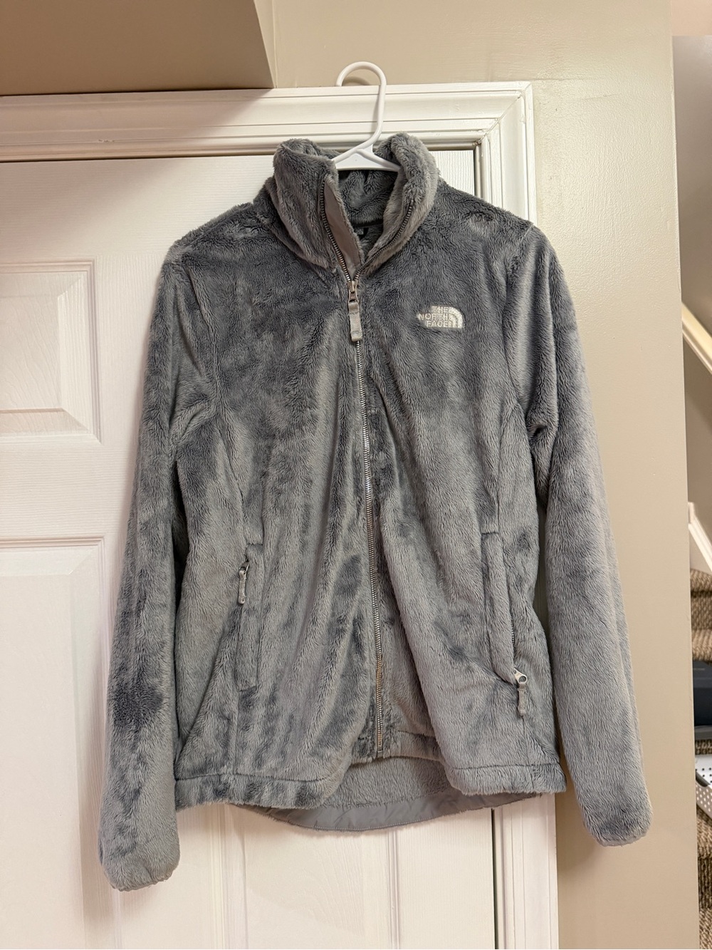 The North Face Light Gray Plush Full-Zip Women's Jacket